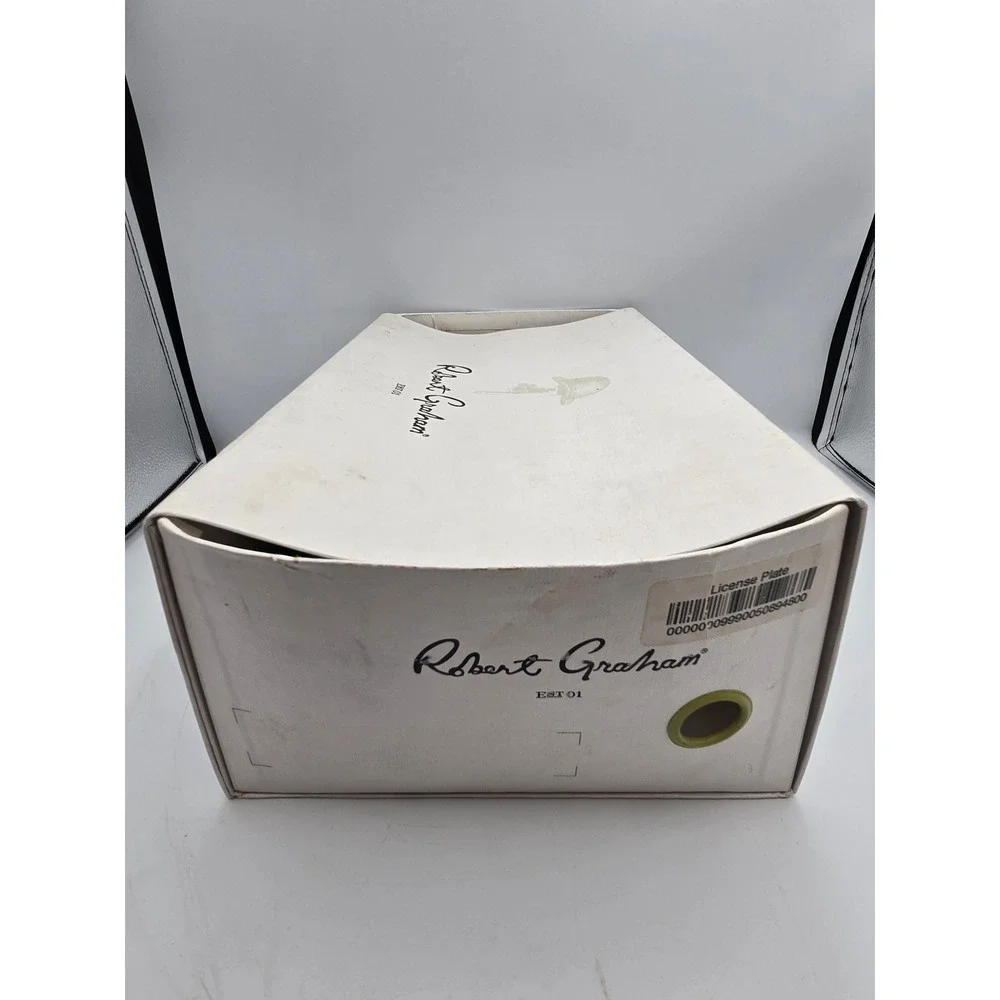 Robert Graham Rolo Slip On Mens 8.5 Tan Calf Hair Gold Good Italian Sneaker‎